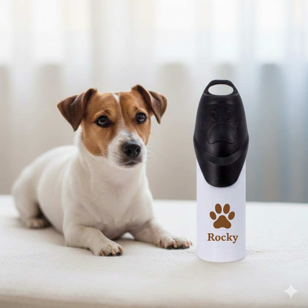 Botella de agua perro