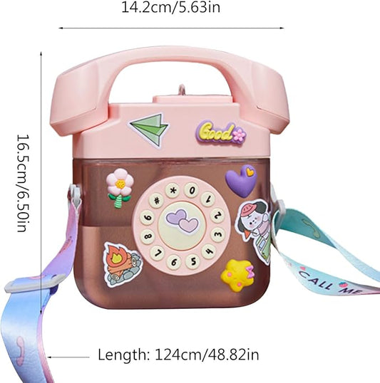 Botella de agua con diseño retro