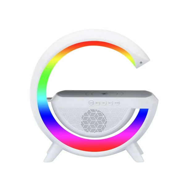 Lámpara inteligente con cargador inalámbrico y altavoz Bluetooth