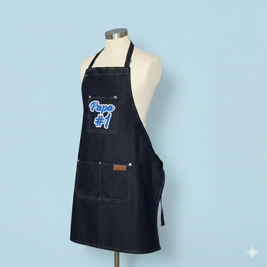 Delantal de mezclilla personalizado