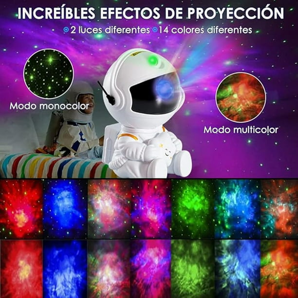 Lámpara proyector de estrellas con diseño de astronauta
