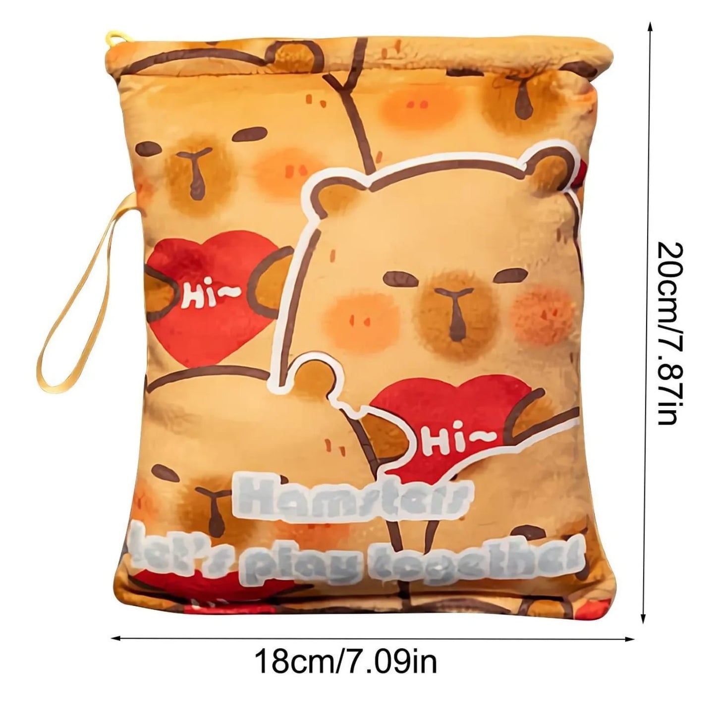 Bolsa con dos pelcuhes de Felpa Capybara