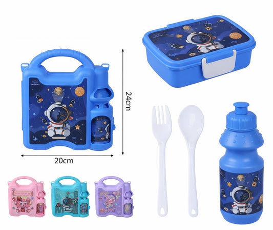 Lonchera infantil portátil con diseño de astronauta